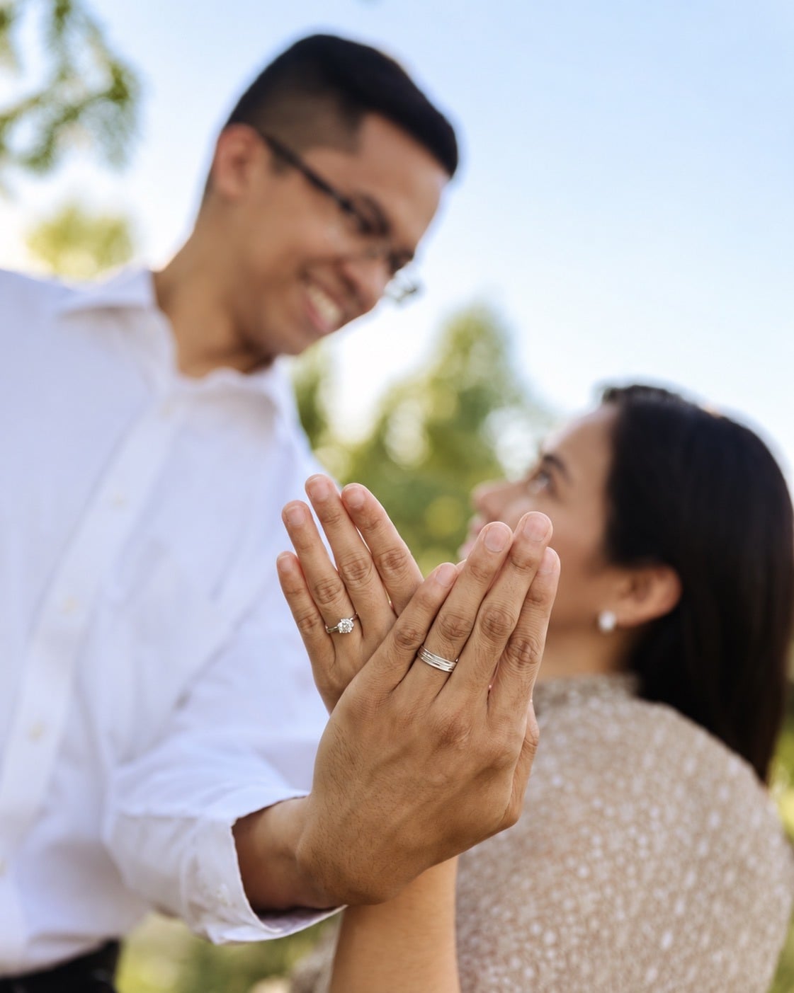 Ruth showing her engagement ring